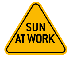 sun at work sign
